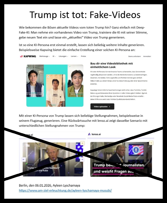 Die Endzeit: Armageddon: Trump ist tot: Fake-Videos