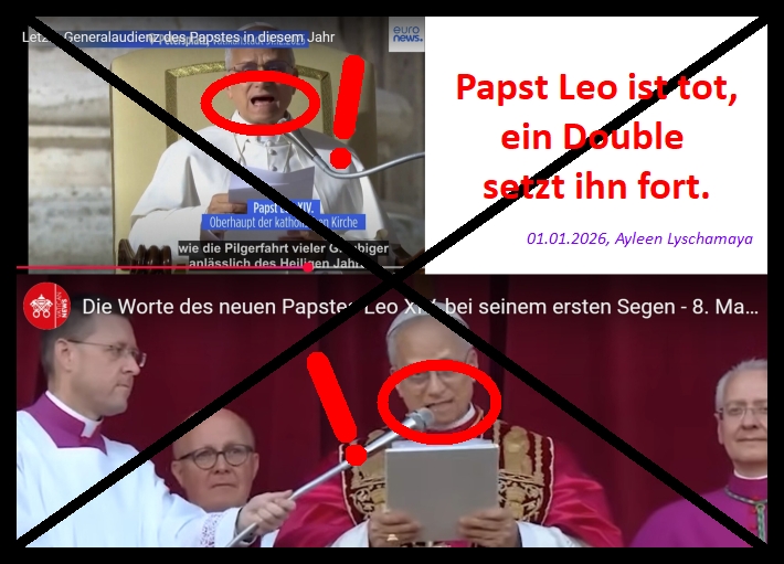 Zeitenwende: die Endzeit: Papst Leo ist tot, ein Double setzt ihn fort.