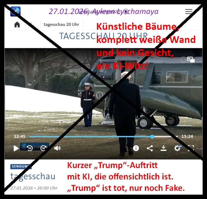 Die neue Weltordnung als Armageddon: Die KI ist offensichtlich, Trump-Double-Fake - Trump ist tot!