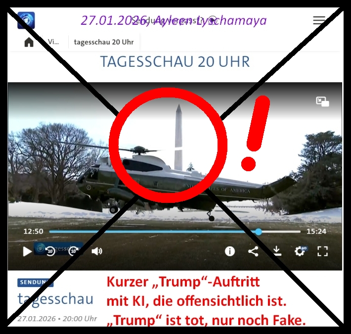 Die neue Weltordnung als Armageddon: Die KI ist offensichtlich, Trump-Double-Fake - Trump ist tot!