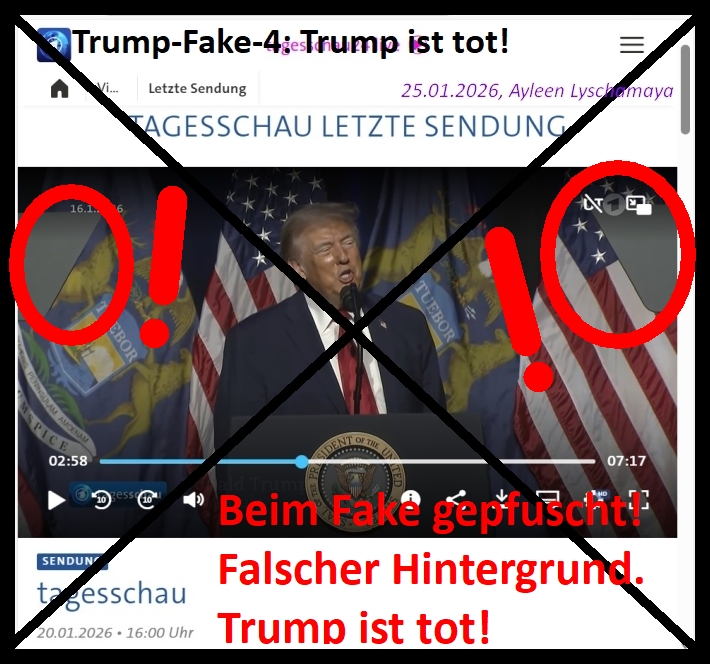 Die neue Weltordnung als Armageddon: Trump-Double-Fake - Trump ist tot!