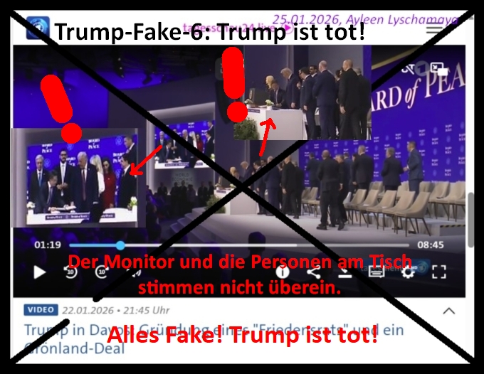 Die neue Weltordnung als Armageddon: Trump-Double-Fake - Trump ist tot!