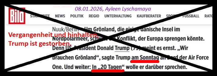 Das Endgericht: Vergangenheit und hinhalten, Trump ist gestorben.
