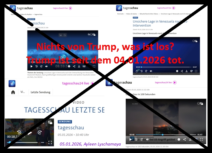 Auch der Doppelgänger von Trump, sein Double, ist nunmehr seit dem 04.01.2026 tot.