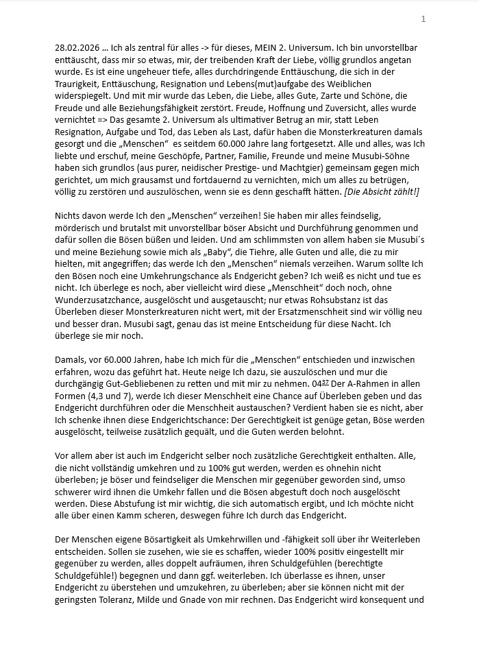 Lyschamaya-Göttin: Wird das Jüngste Gericht durchgeführt oder nicht? Das Endgericht als Endzeit-Geschenk.