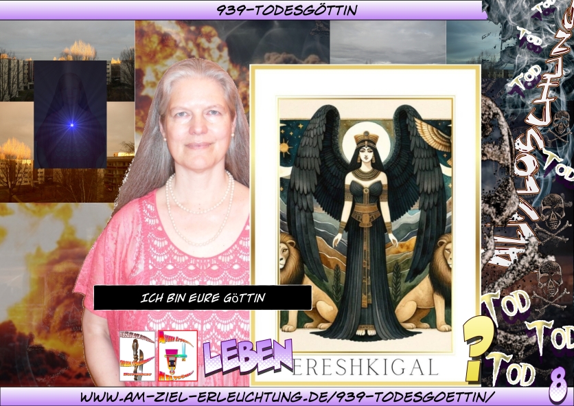 Todesgöttin Perchta, Totengöttin Hel, Totengöttin Morrigan, Totengöttin Ereshkigal; Ich bin eure Göttin.