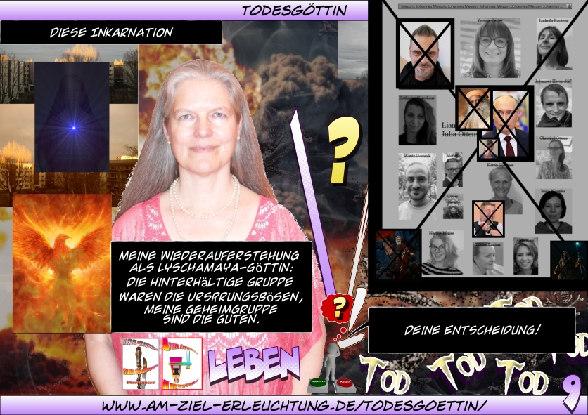 Armageddon: Der Tod ist mein! Als Todesgöttin der Apokalypse.