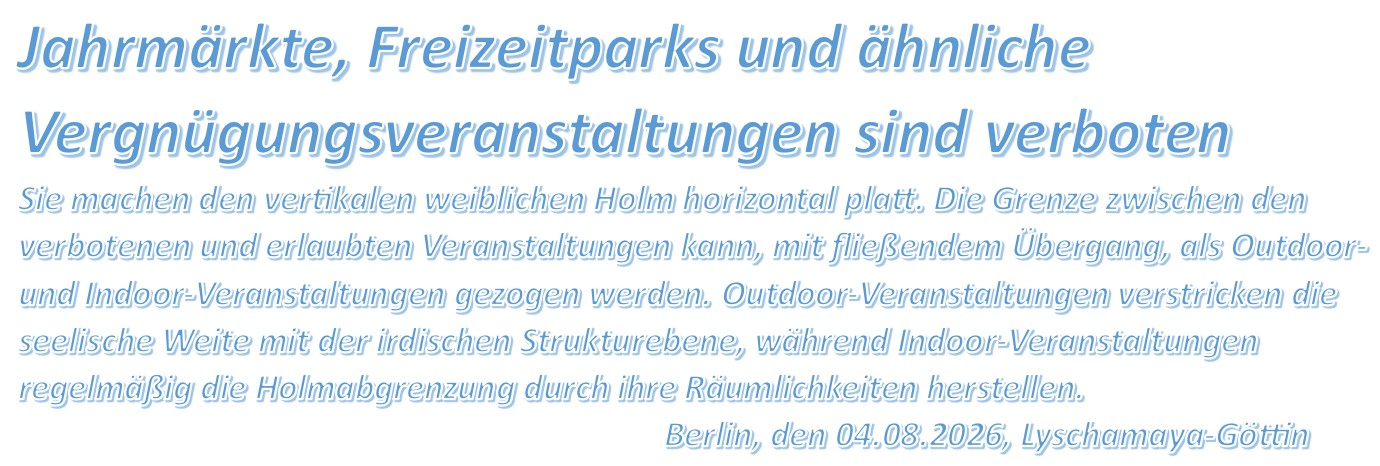 Jahrmärkte, Freizeitparks und ähnliche Vergnügungsveranstaltungen sind verboten