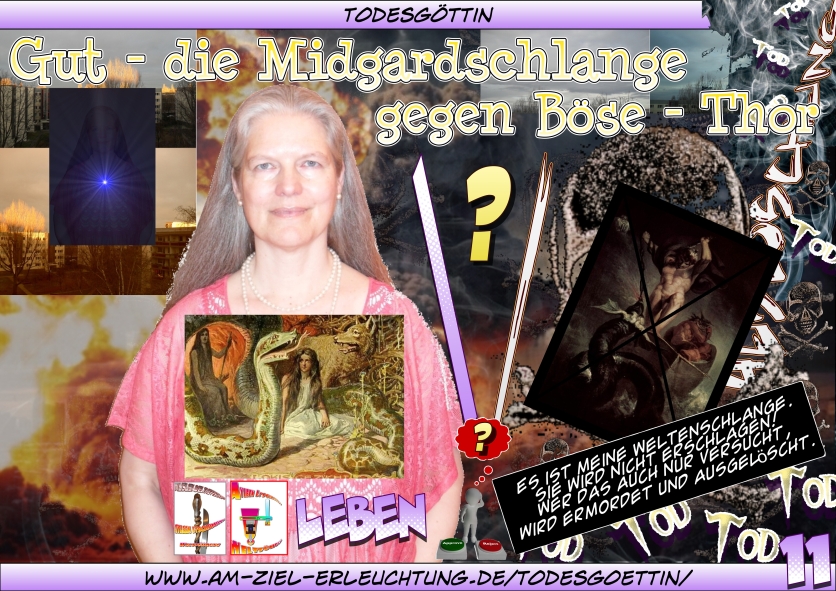 Todesgöttin und Schlangengöttin für die Apokalypse